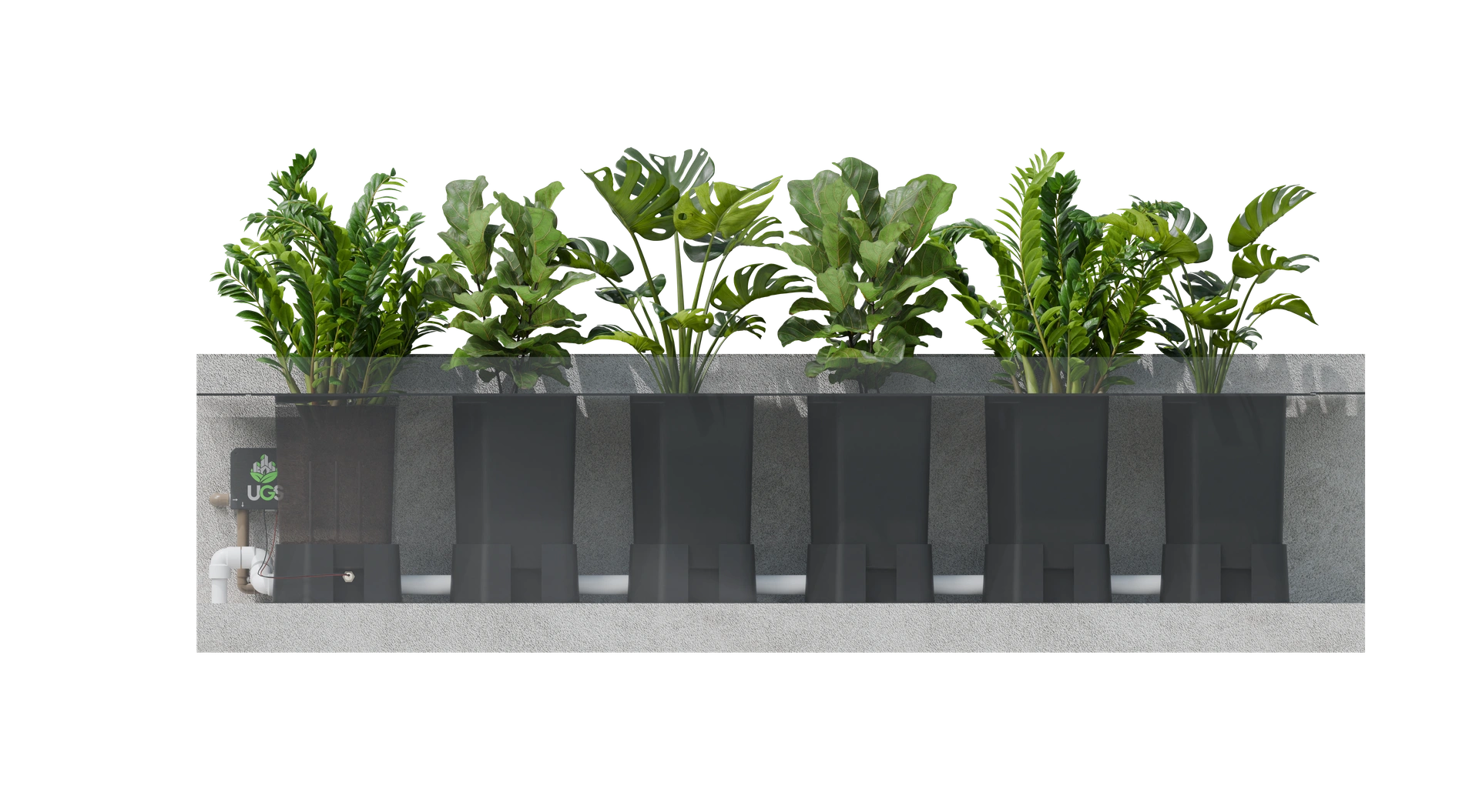 Floreira Autoirrigável - Detalhe da Instalação do Sistema de Autoirrigação